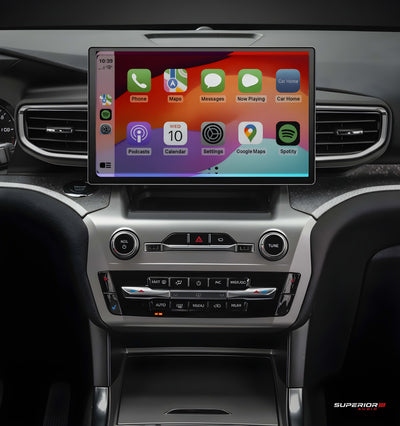 2021–2025 Ford Explorer 12.5" Tesla-Style CarPlay Screen — Wireless CarPlay & Android Auto
