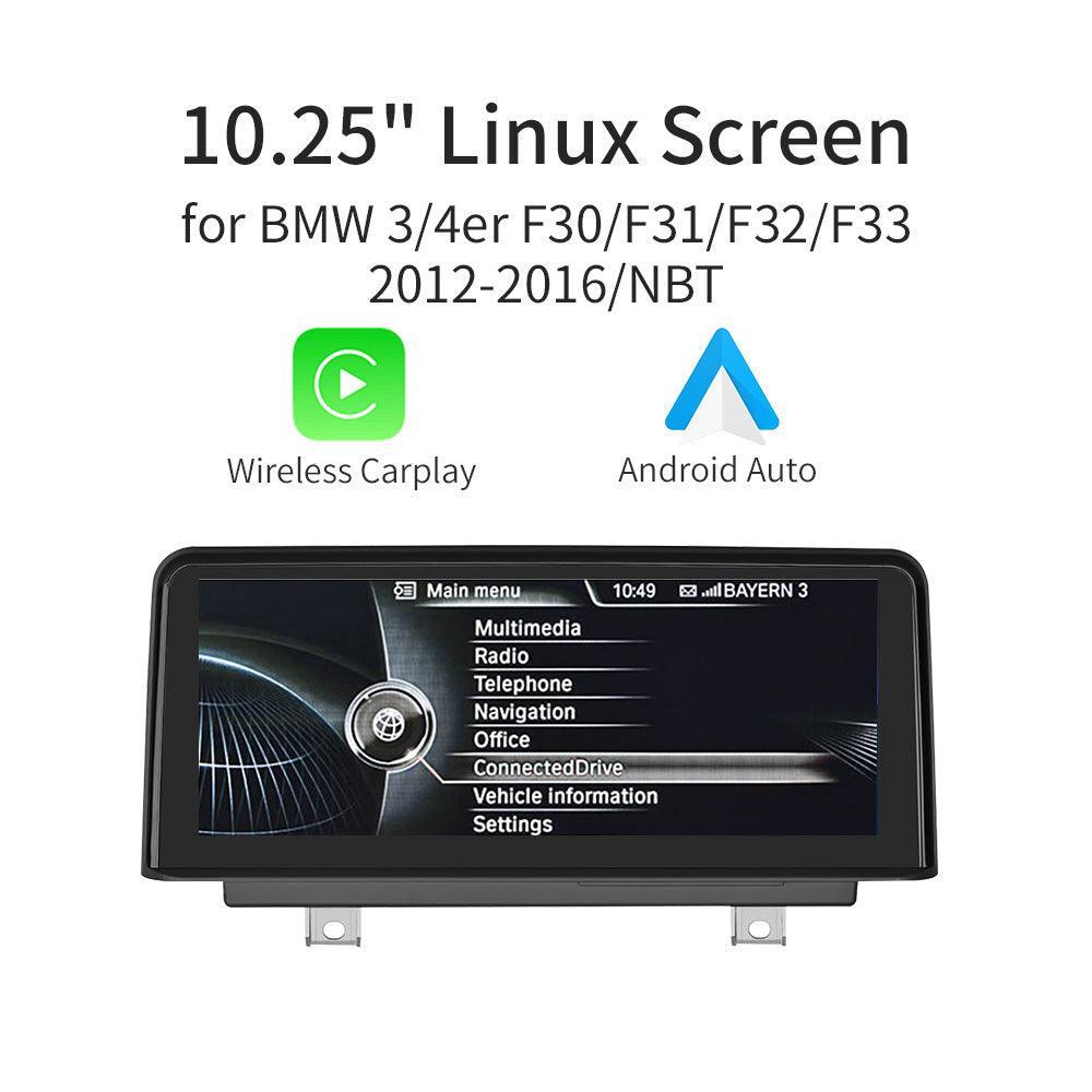 2013–2016 BMW 3 & 4 Series F30 F36 NBT wireless CarPlay & Android Auto screen