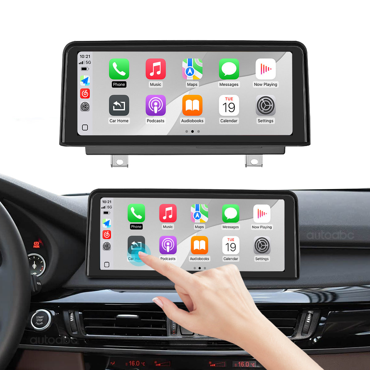 2011–2014 BMW X5 & X6 E70 E71 NBT wireless CarPlay & Android Auto screen