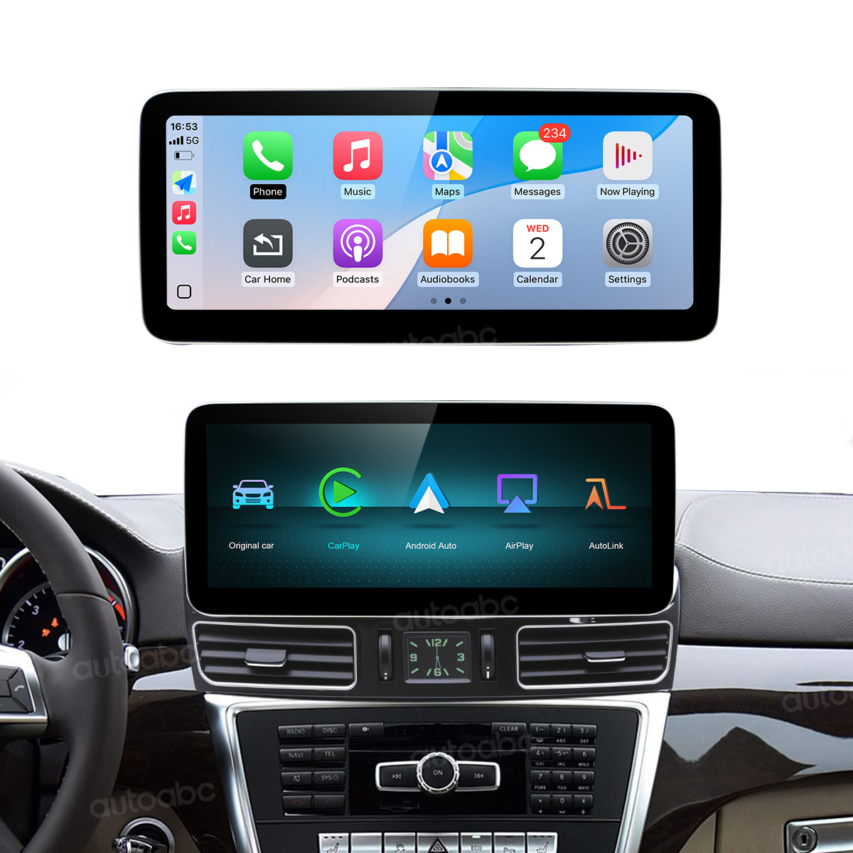 Mercedes-Benz ML GL NTG4.5 12.3 inch wireless CarPlay screen