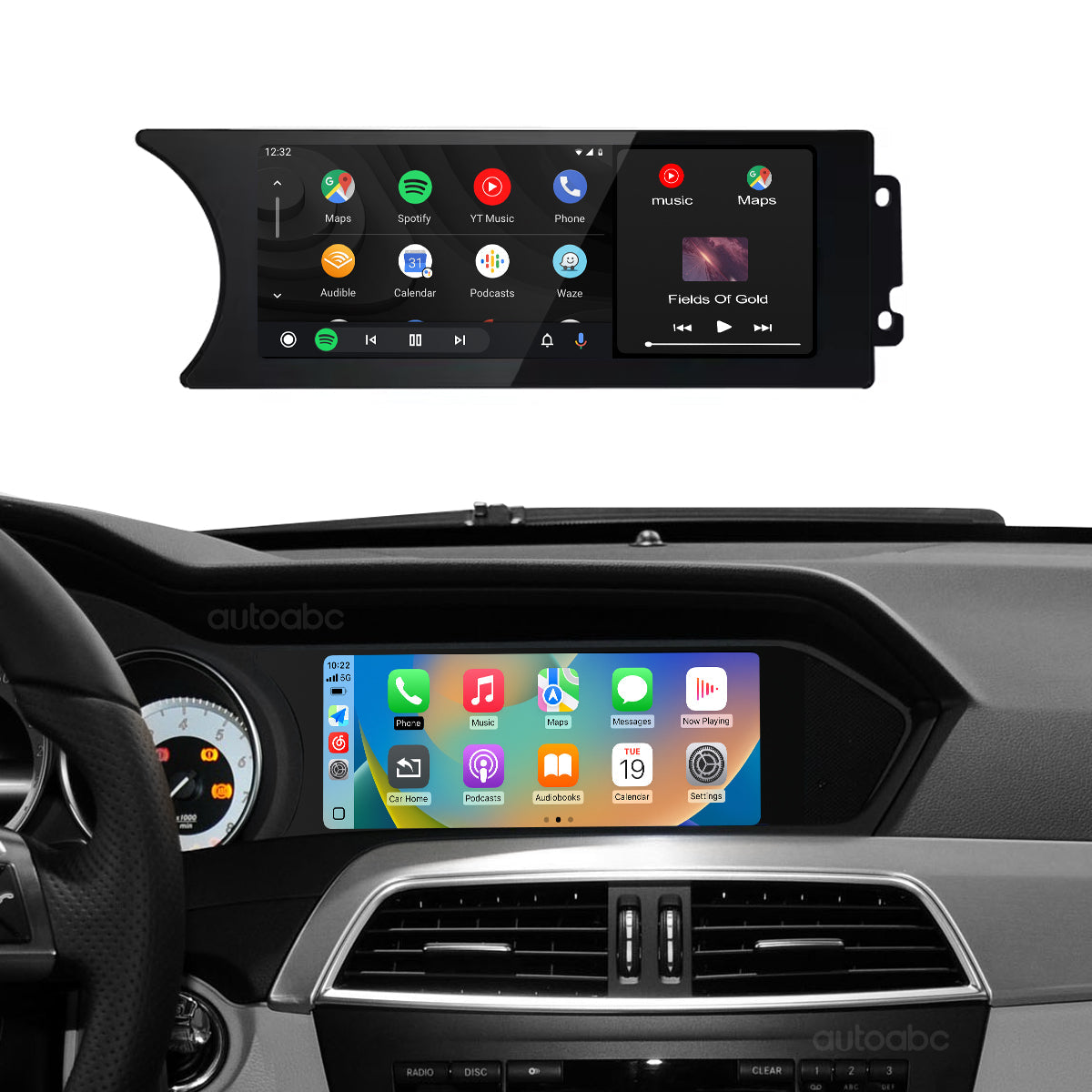 Mercedes-Benz C-Class W204 NTG4.5 wireless CarPlay screen