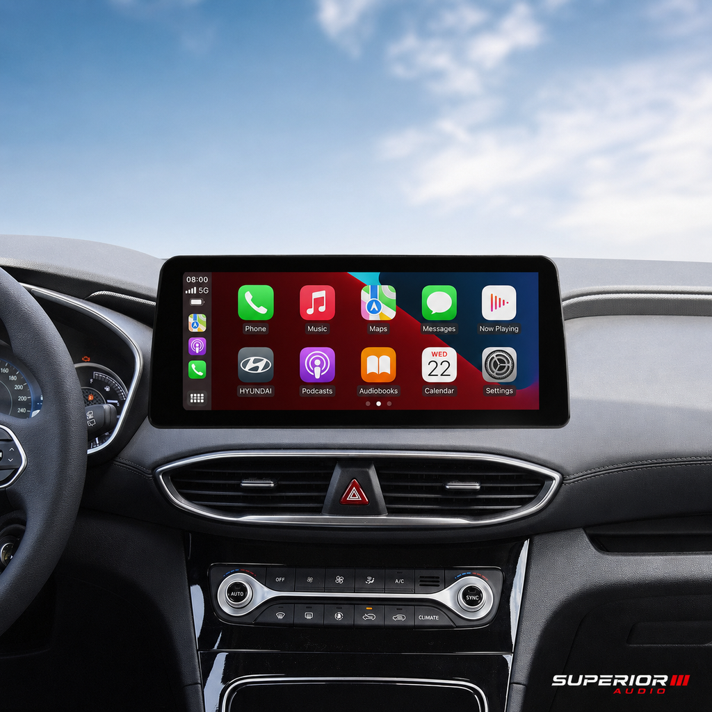 2019–2020 Hyundai Santa Fe Wireless CarPlay & Android Auto Screen Upgrade