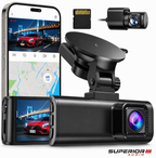 4K Dash Cam Front & Rear — Night Vision, 5.8GHz Wi-Fi, GPS, 128GB Included