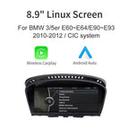 2009–2013 BMW 3 & 5 Series E60–E93 CIC wireless CarPlay & Android Auto screen