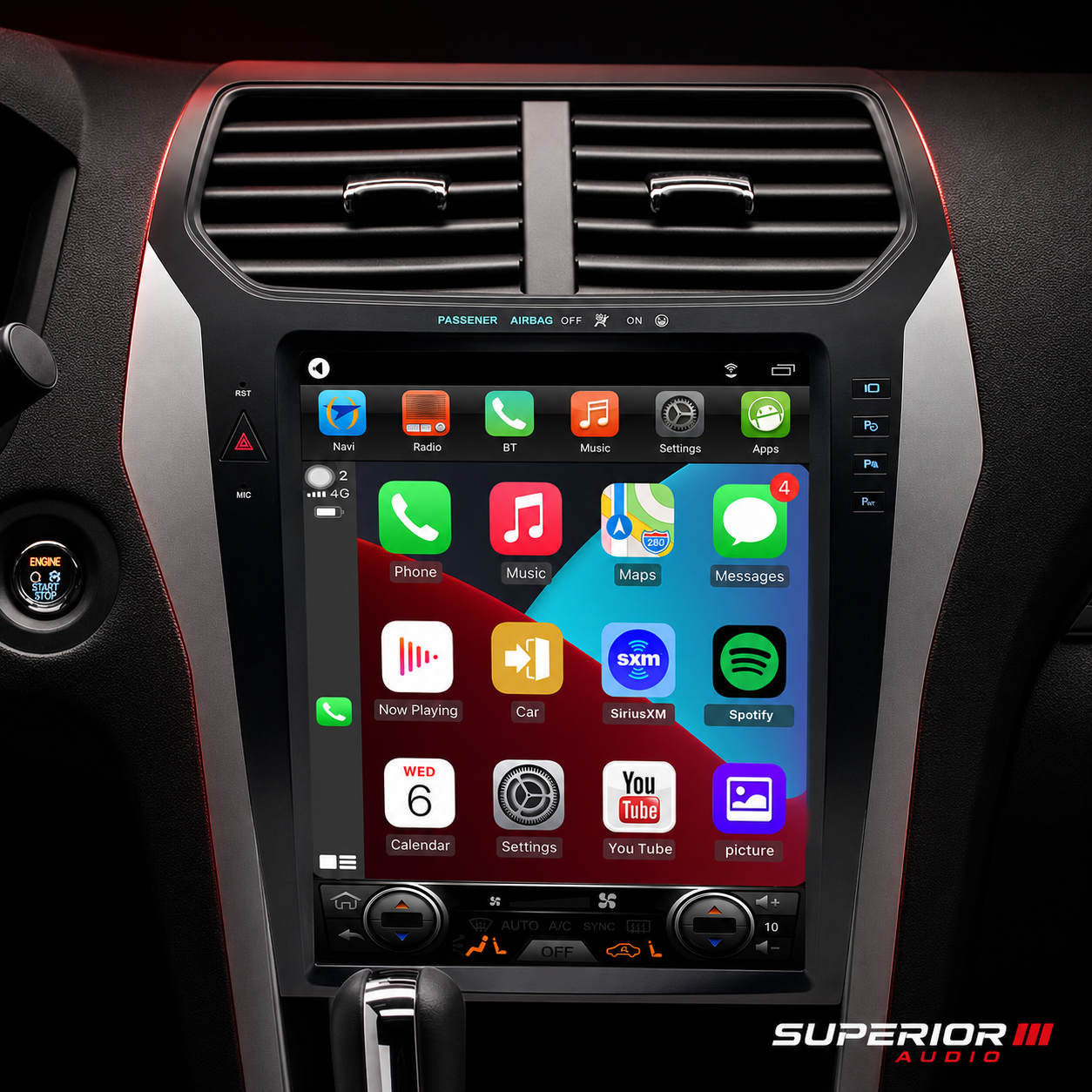 2016–2019 Ford Explorer Wireless CarPlay & Android Auto Screen Upgrade