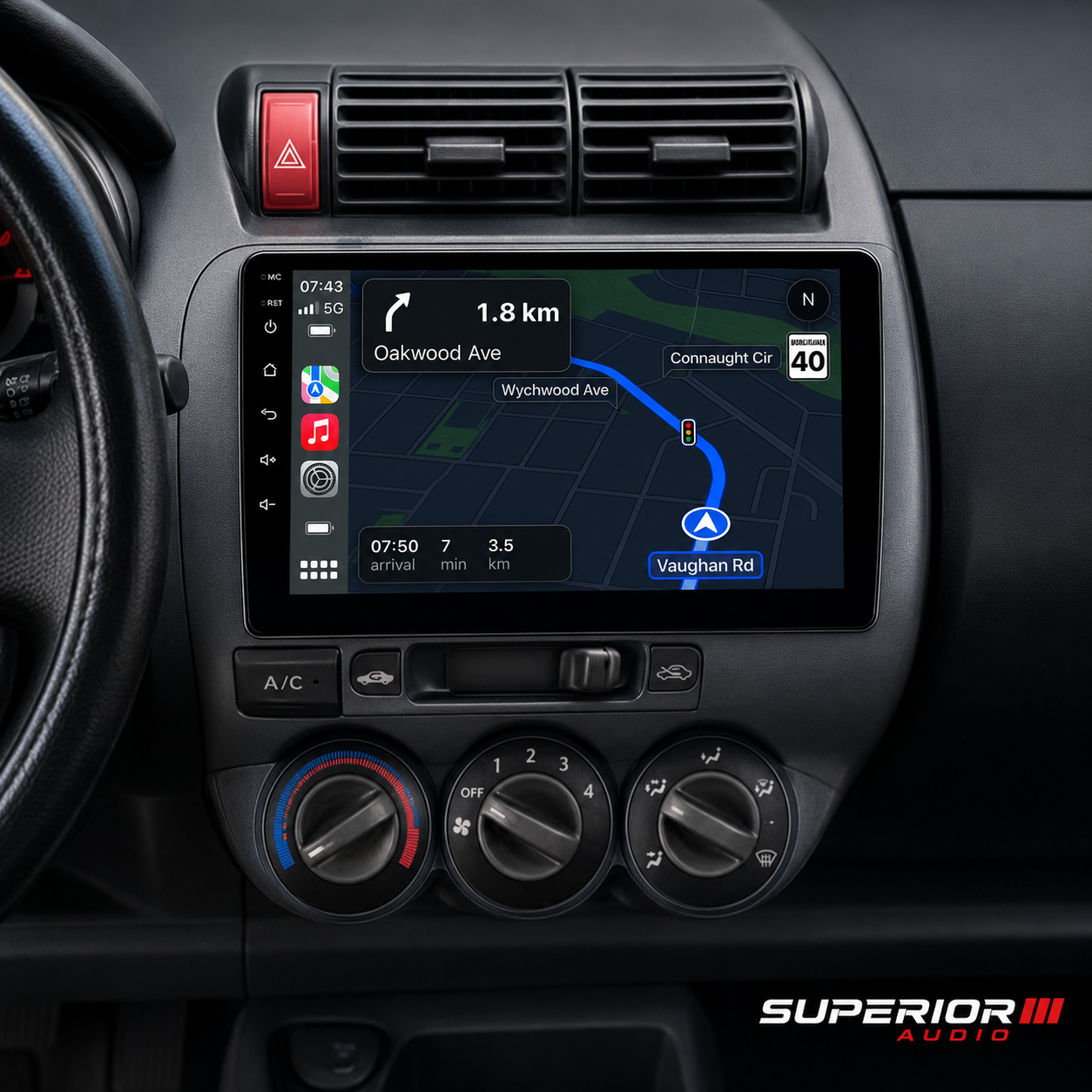 2007–2008 Honda Fit Wireless CarPlay & Android Auto Upgrade — Plug and Play