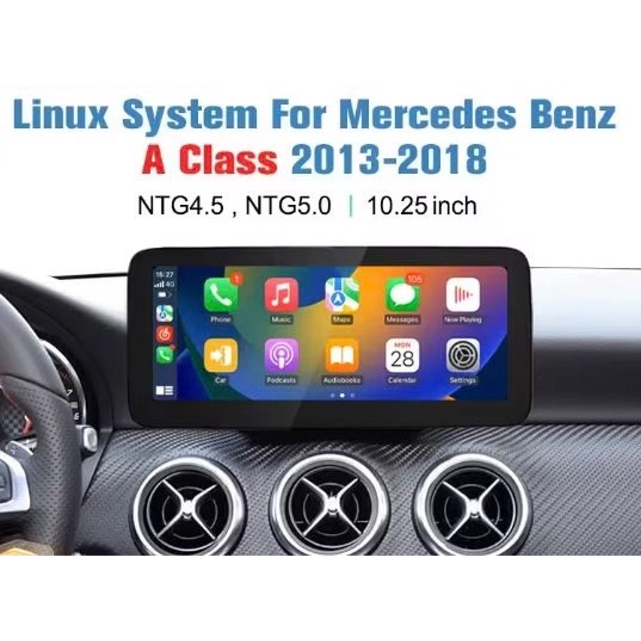 Mercedes Benz A Class W176  Carplay Android Auto Screen