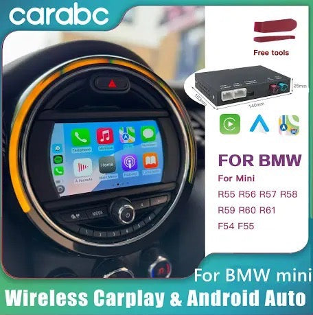 Wireless CarPlay Android Auto for BMW Mini R55 R56 R57 R58 R59 R60 R61 F54 F55 Clubman Countryman Hardtop John Cooper F56 F57