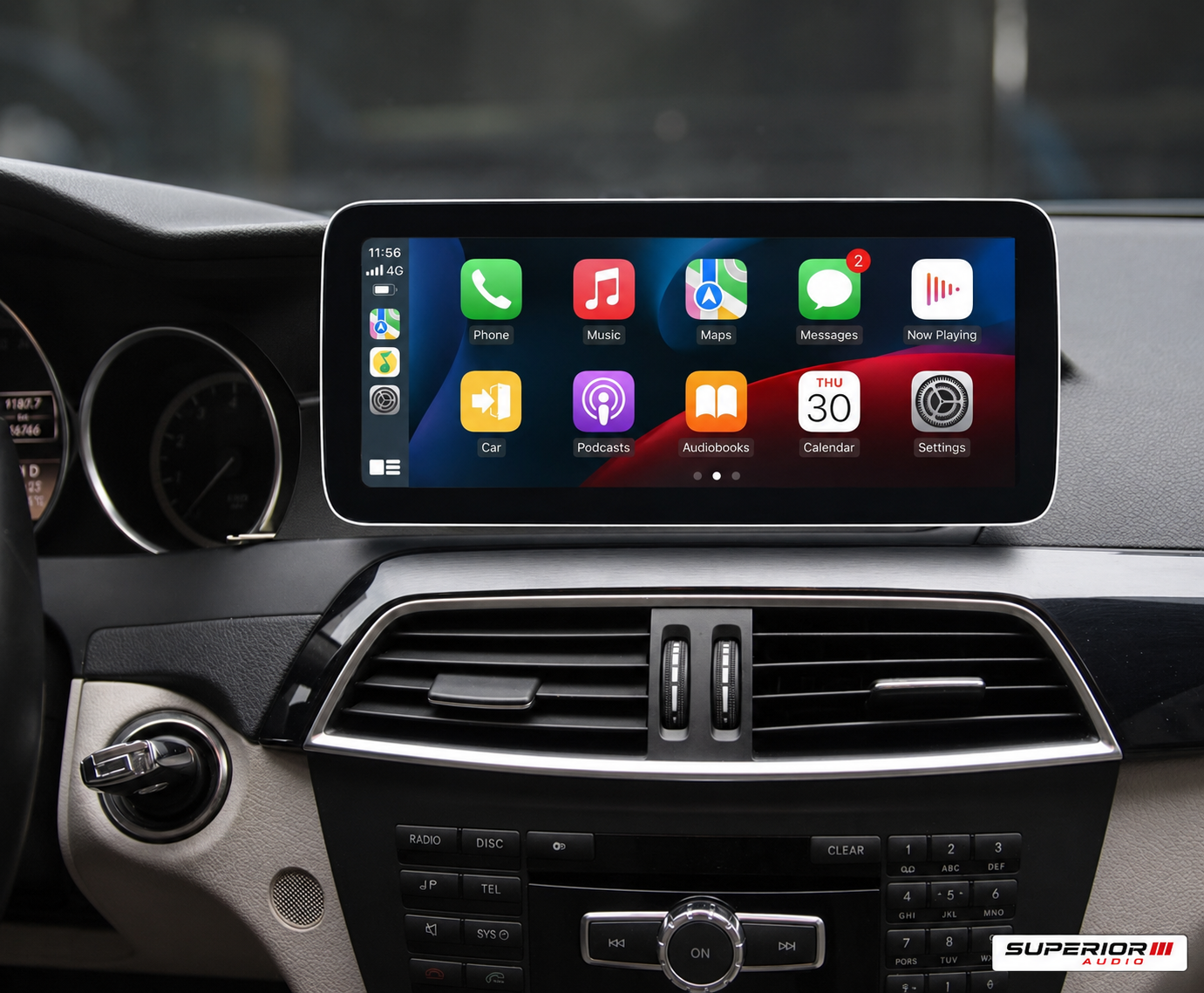 2011–2013 Mercedes-Benz C-Class (W204/S204, NTG4.5/4.7) Wireless CarPlay & Android Auto Upgrade — Plug and Play
