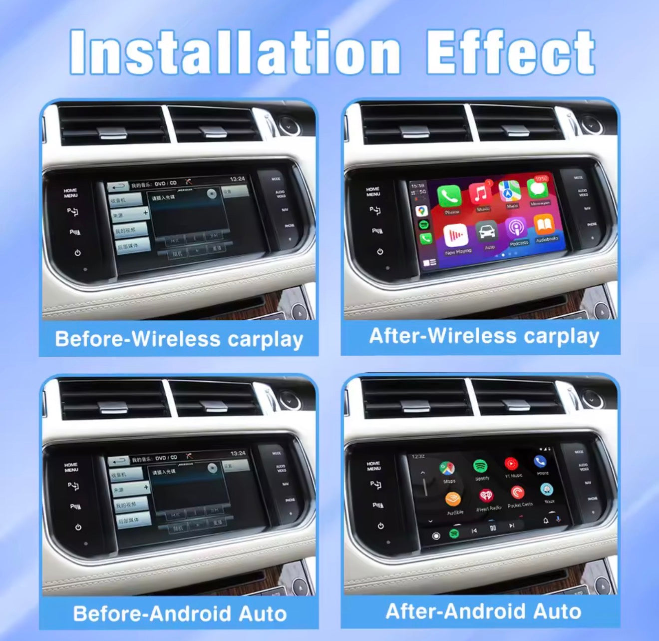 Wireless Apple CarPlay & Android Auto Interface for 2012-2016 Range Rover Sport with Bosch System