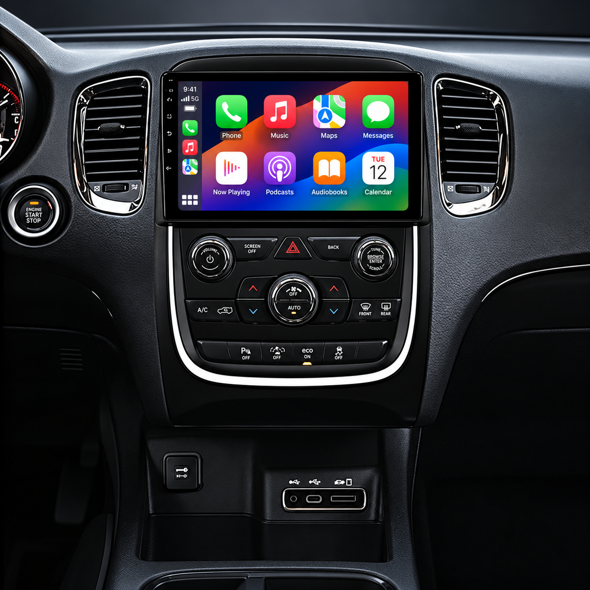 2014–2020 Dodge Durango Wireless CarPlay & Android Auto Upgrade — Plug and Play