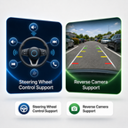 Steering wheel control and reverse camera support