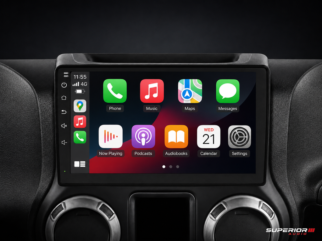 2007–2018 Jeep Wrangler Wireless CarPlay & Android Auto Upgrade — Plug and Play