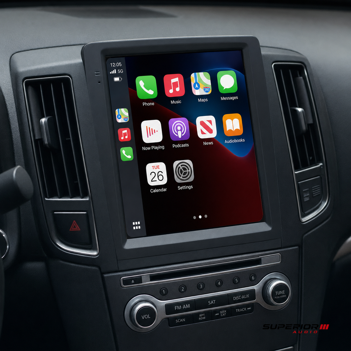 Nissan Maxima Tesla style CarPlay Radio