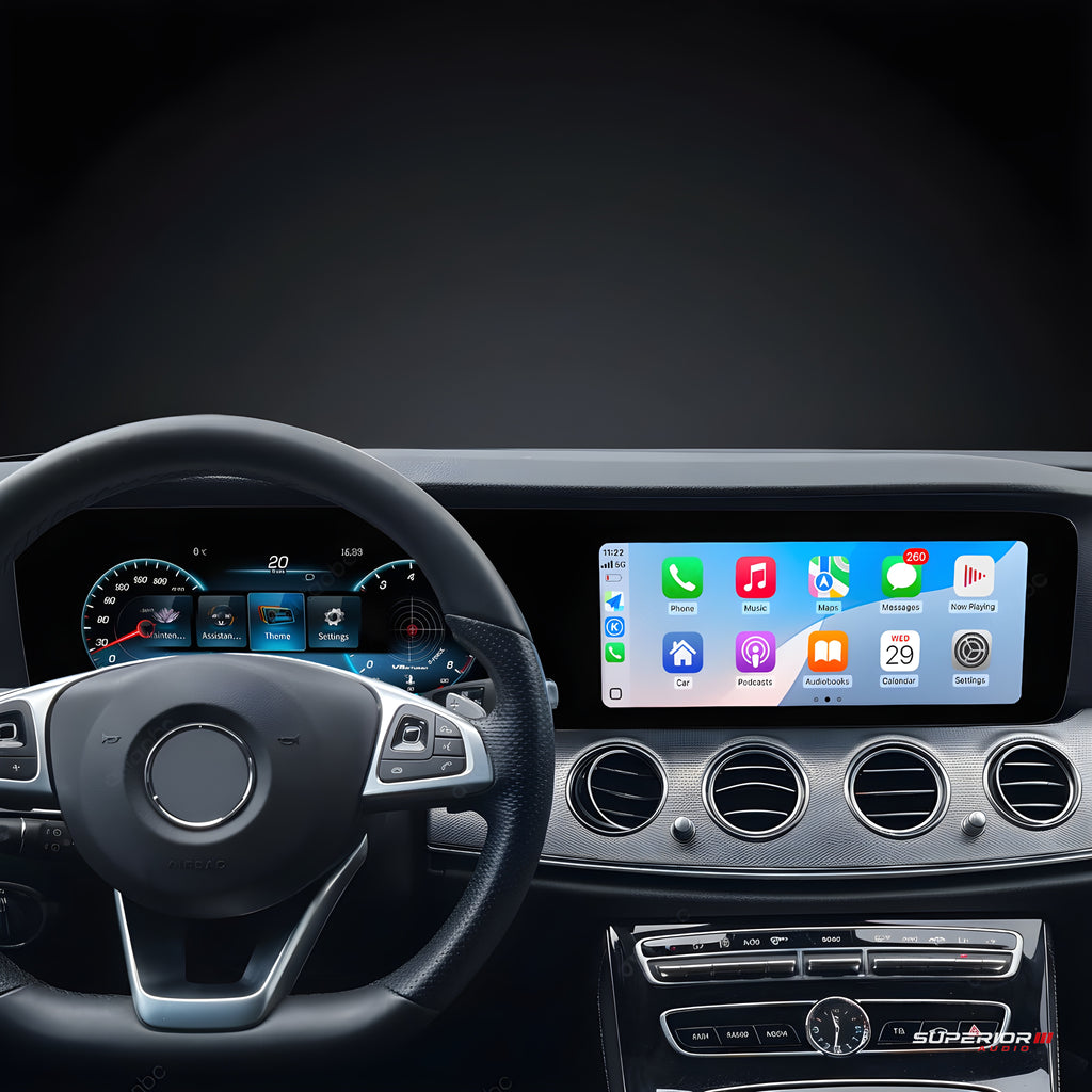2016–2023 Mercedes-Benz E-Class (W213) Panoramic Dual-Screen - Superior Audio premium install